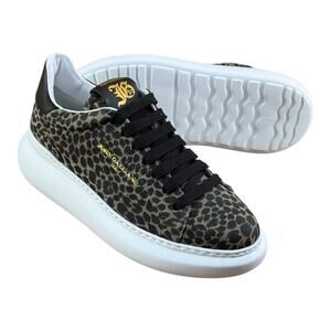 John Galliano Women’s shoes Leather-trimmed leopard sneakers casual